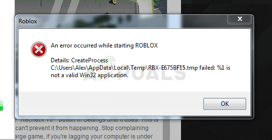 RobloxPlayerLauncher.exe Issues