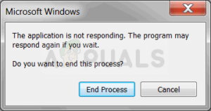 An Application that Is Not Responding