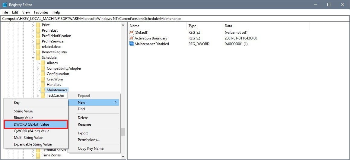 Turn On Automated Windows Maintenance
