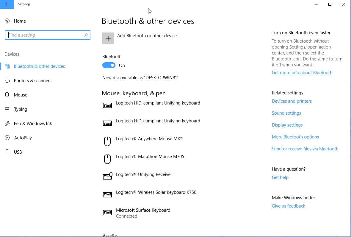 Hogyan lehet bekapcsolni a Bluetooth-t a Windows 10 rendszeren ...