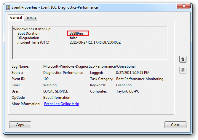 Boot-up Duration