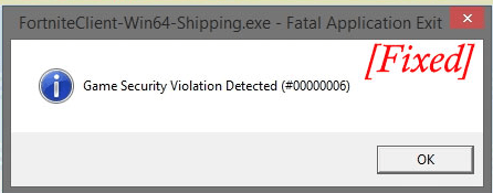 Game Security Violation Detected Error