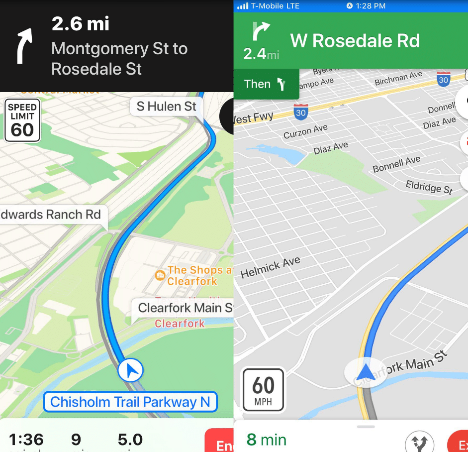 Google Maps vs Apple Maps