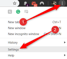 click on the Settings option