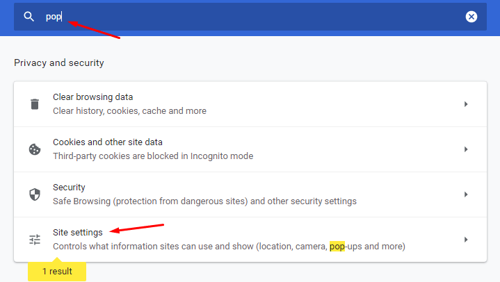select Site Settings