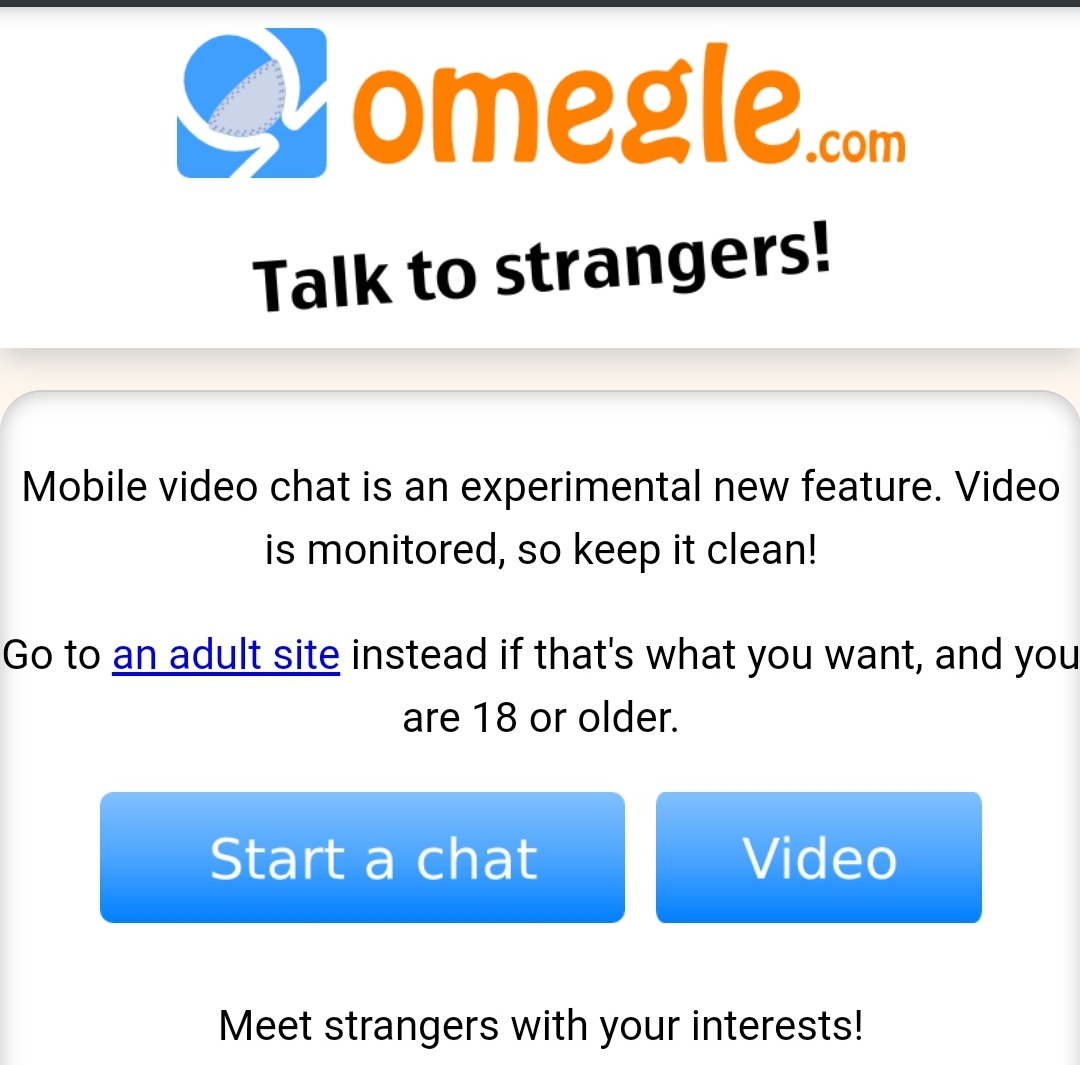 Omegle similar site -0 text chat with strangers random skip cam