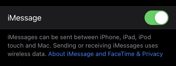 iMessage not delivered 