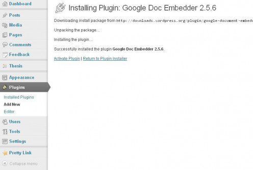 Haga clic en "Activar complemento" después de que finalice la instalación.