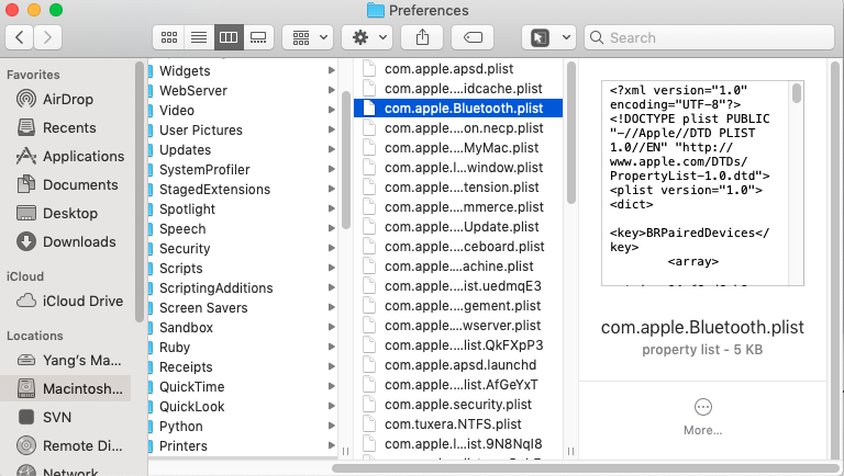 find-bluetooth-plist-files