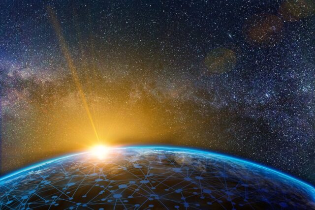 network, earth, blockchain