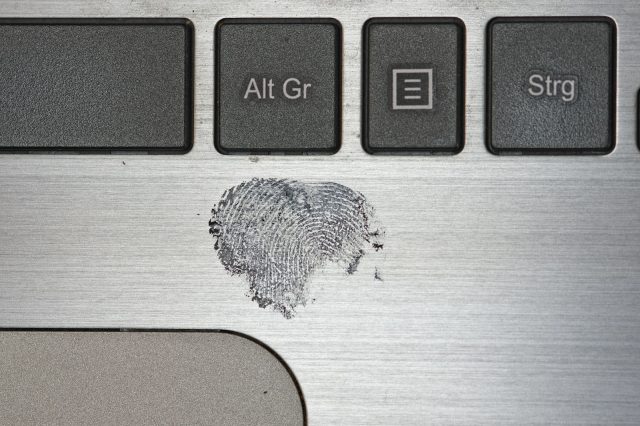 white and black keyboard key