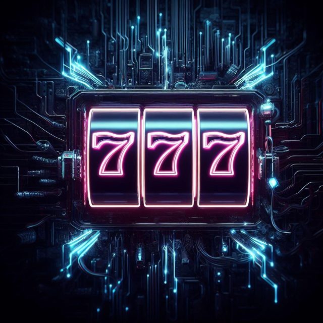 generated ai, slot, numbers, gambling, game, steampunk, cyber punk, futuristic, fictitious, three seven, colorful, science fiction, slot, slot, slot, slot, slot