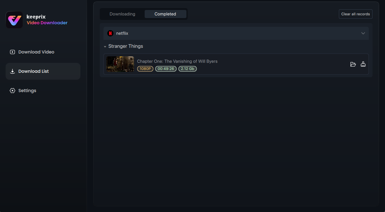 Finish the Downloading